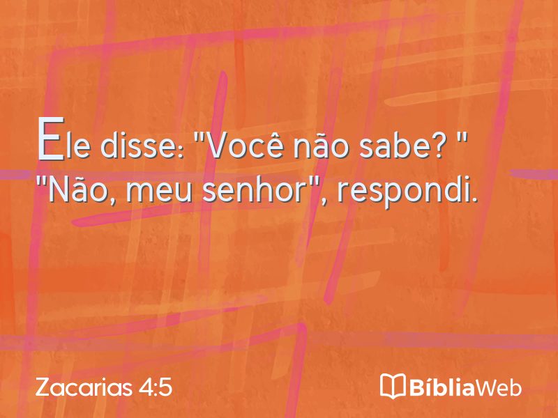 Zacarias 4:5 em imagem para compartilhar