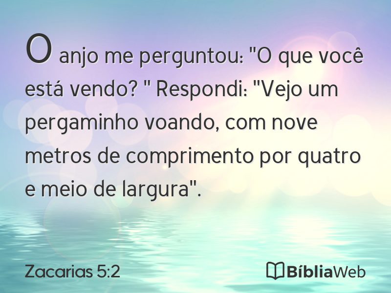 Zacarias 5:2 em imagem para compartilhar