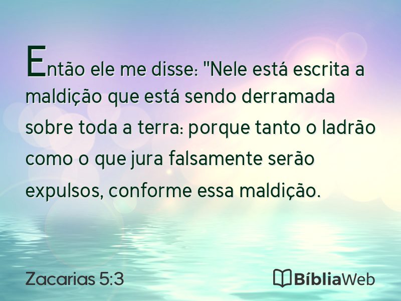 Zacarias 5:3 em imagem para compartilhar