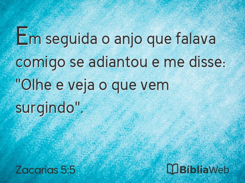 Zacarias 5:5 em imagem para compartilhar