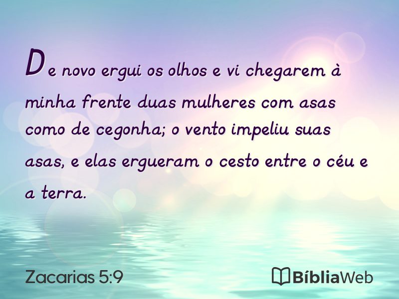 Zacarias 5:9 em imagem para compartilhar
