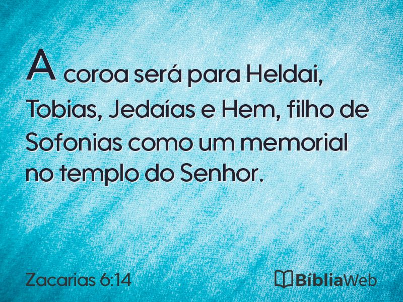 Zacarias 6:14 em imagem para compartilhar