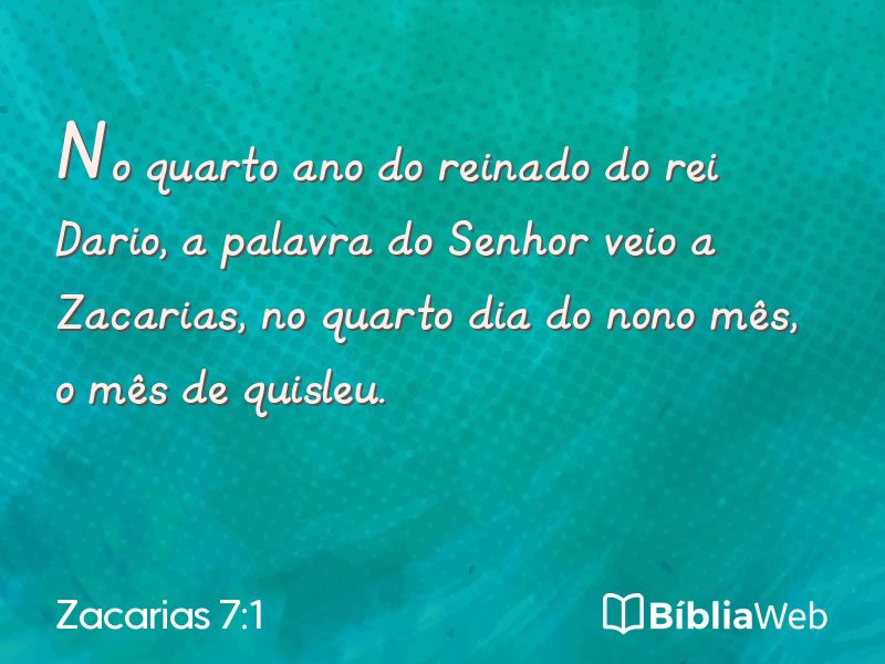 Zacarias 7:1 em imagem para compartilhar