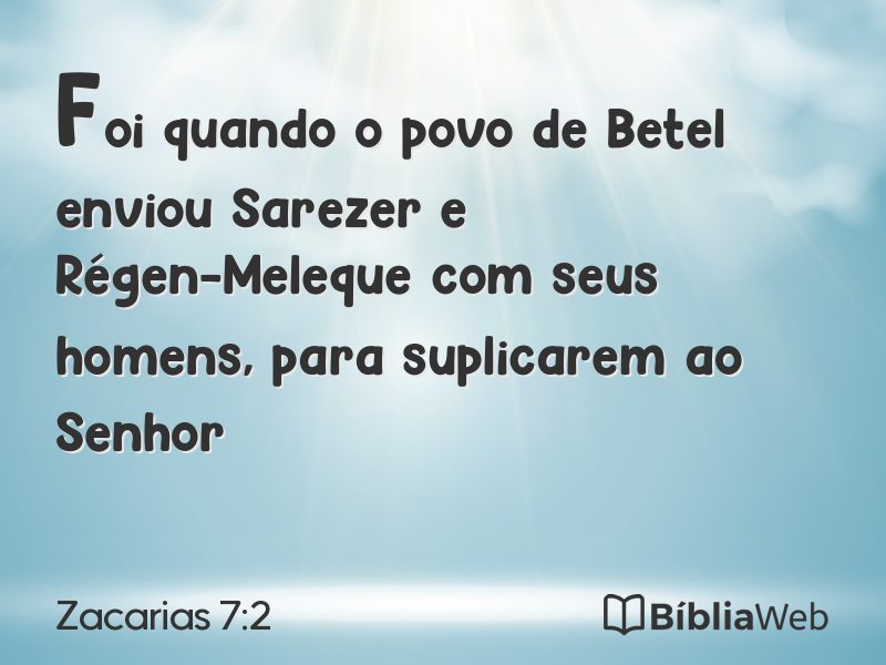Zacarias 7:2 em imagem para compartilhar