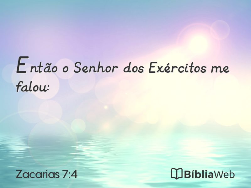 Zacarias 7:4 em imagem para compartilhar