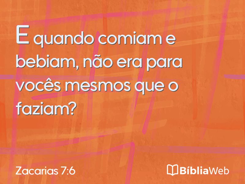 Zacarias 7:6 em imagem para compartilhar