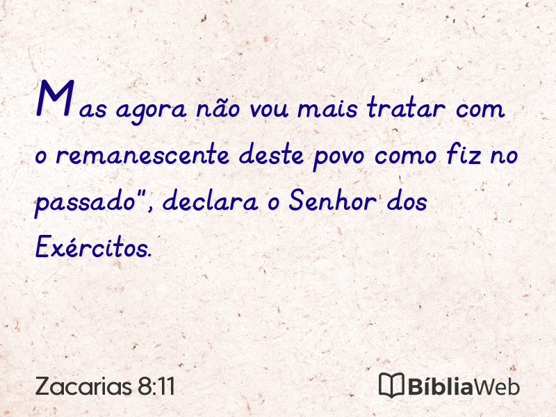 Zacarias 8:11 em imagem para compartilhar