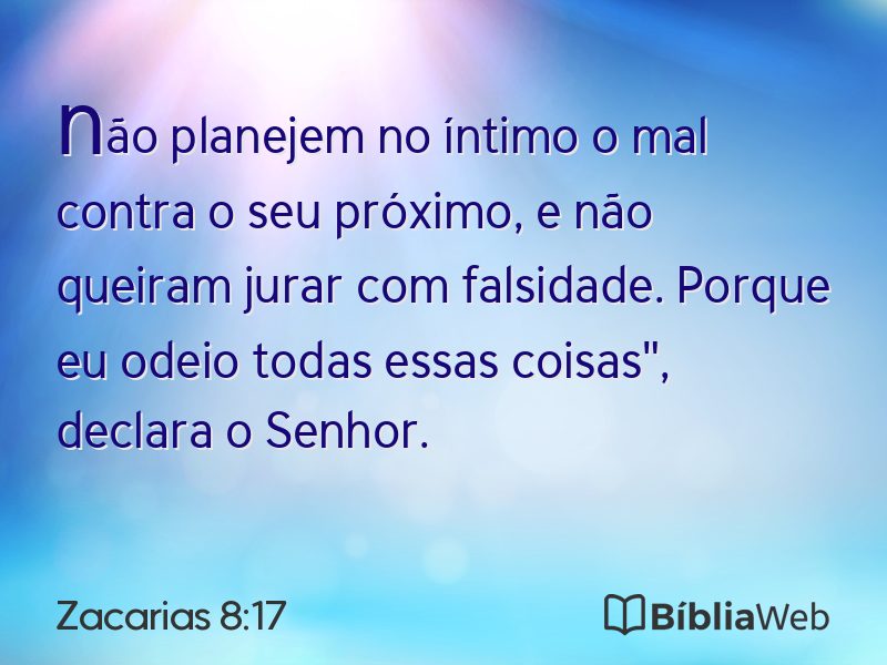 Zacarias 8:17 em imagem para compartilhar