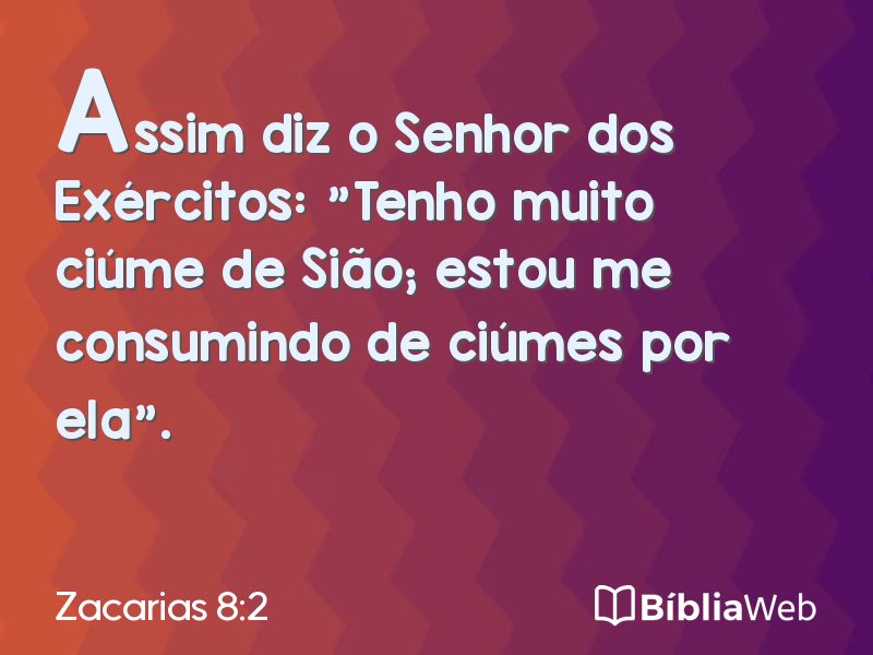 Zacarias 8:2 em imagem para compartilhar