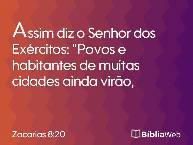 Zacarias 8:20 em imagem para compartilhar