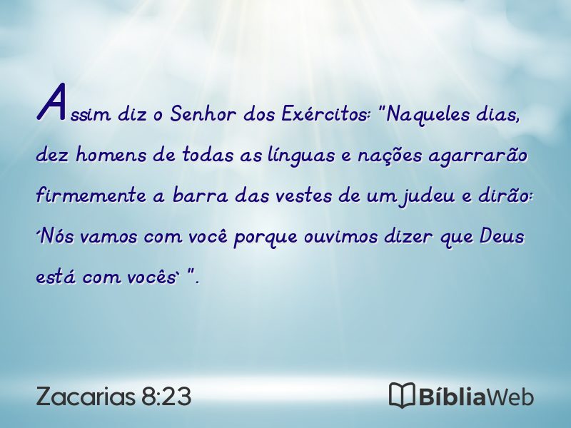 Zacarias 8:23 em imagem para compartilhar