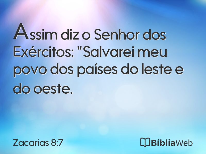 Zacarias 8:7 em imagem para compartilhar