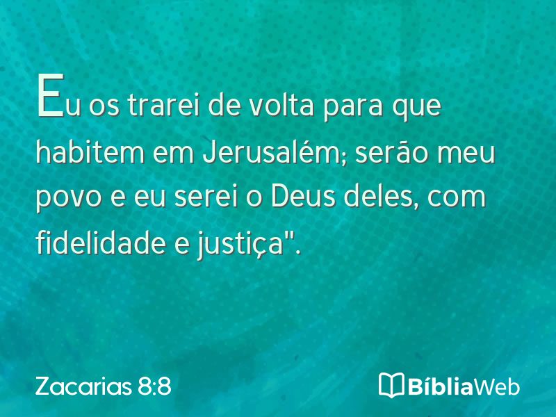 Zacarias 8:8 em imagem para compartilhar