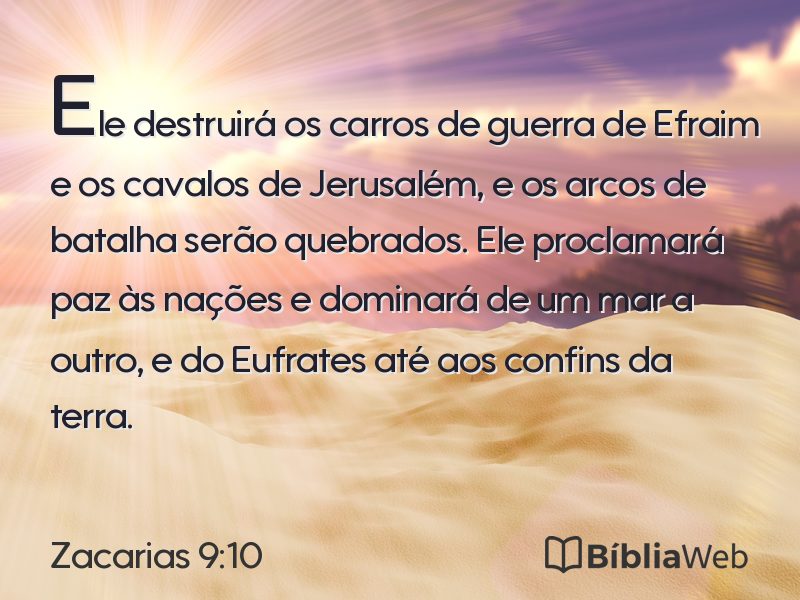Zacarias 9:10 em imagem para compartilhar