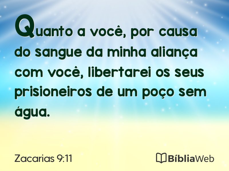 Zacarias 9:11 em imagem para compartilhar