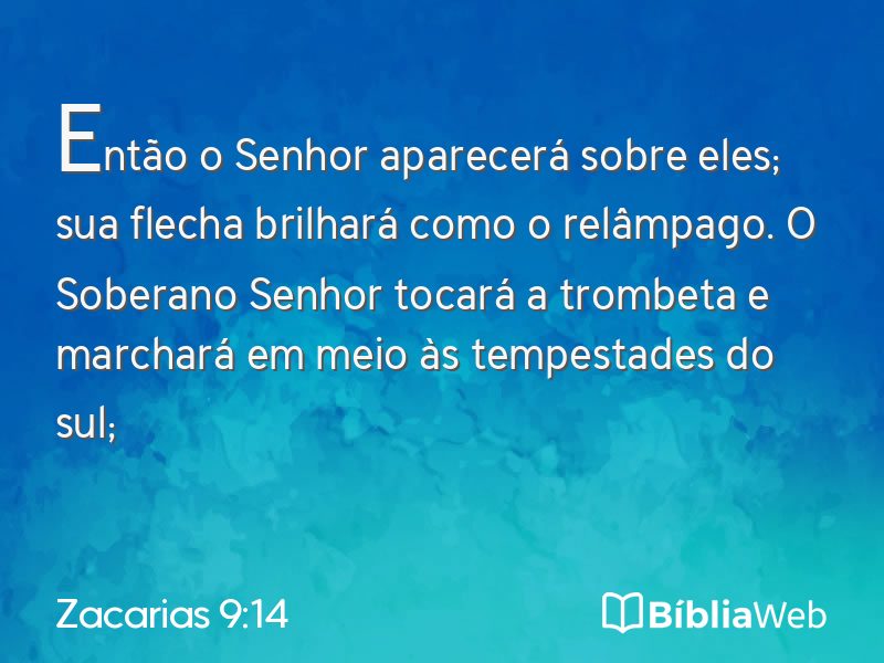 Zacarias 9:14 em imagem para compartilhar