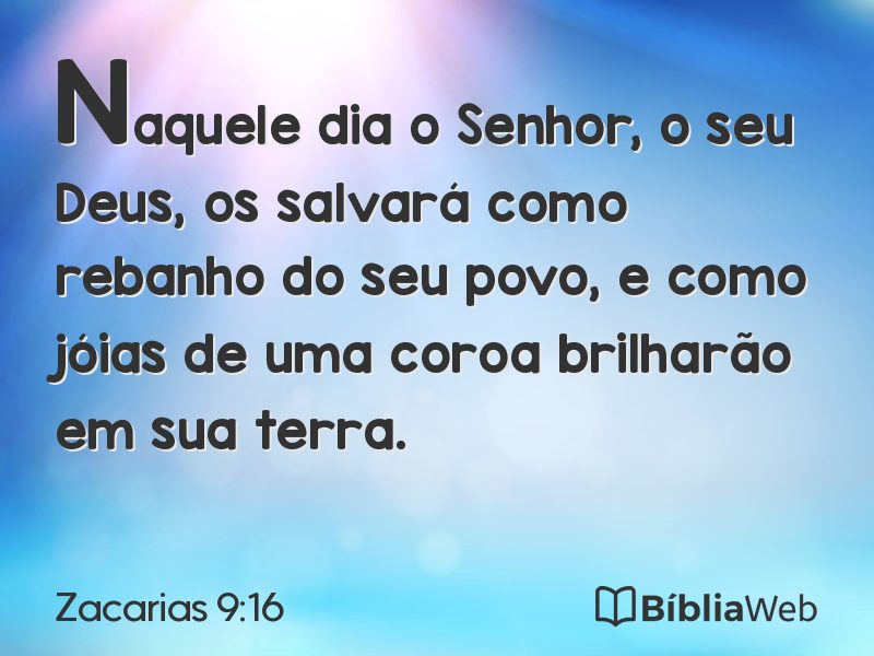 Zacarias 9:16 em imagem para compartilhar