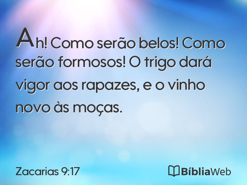 Zacarias 9:17 em imagem para compartilhar