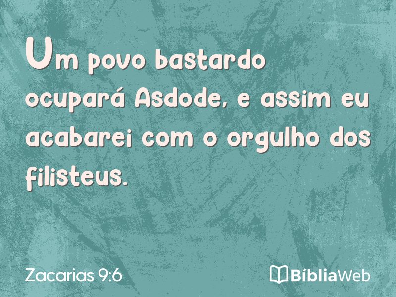 Zacarias 9:6 em imagem para compartilhar