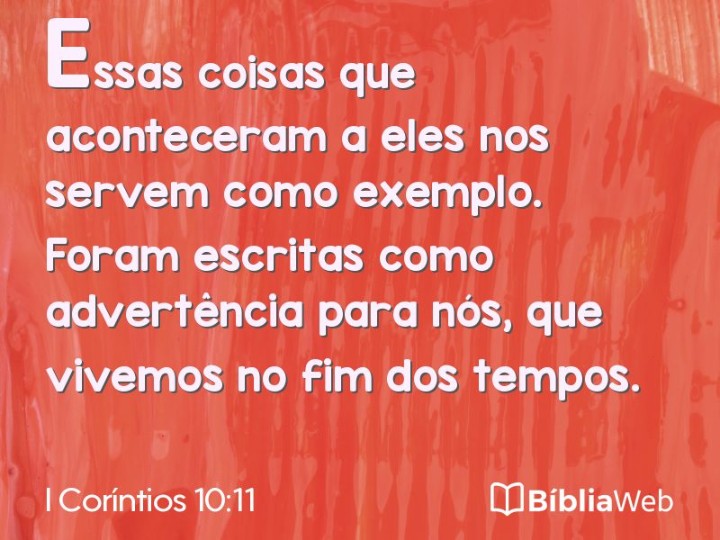 I Coríntios 10:11 em imagem para compartilhar
