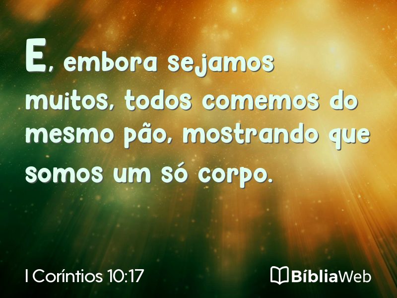 I Coríntios 10:17 em imagem para compartilhar