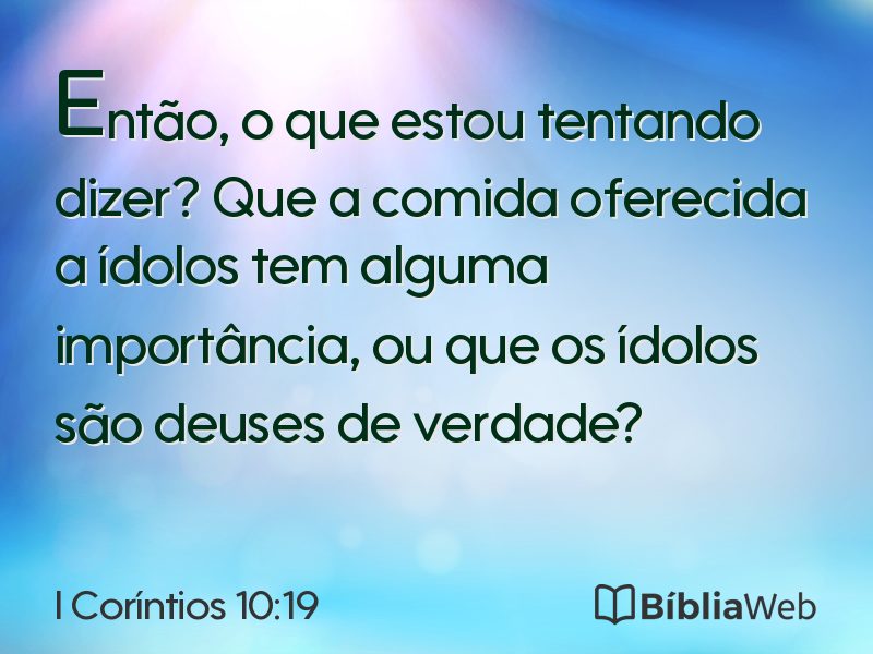 I Coríntios 10:19 em imagem para compartilhar