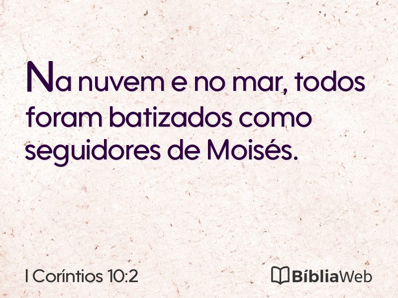 I Coríntios 10:2 em imagem para compartilhar