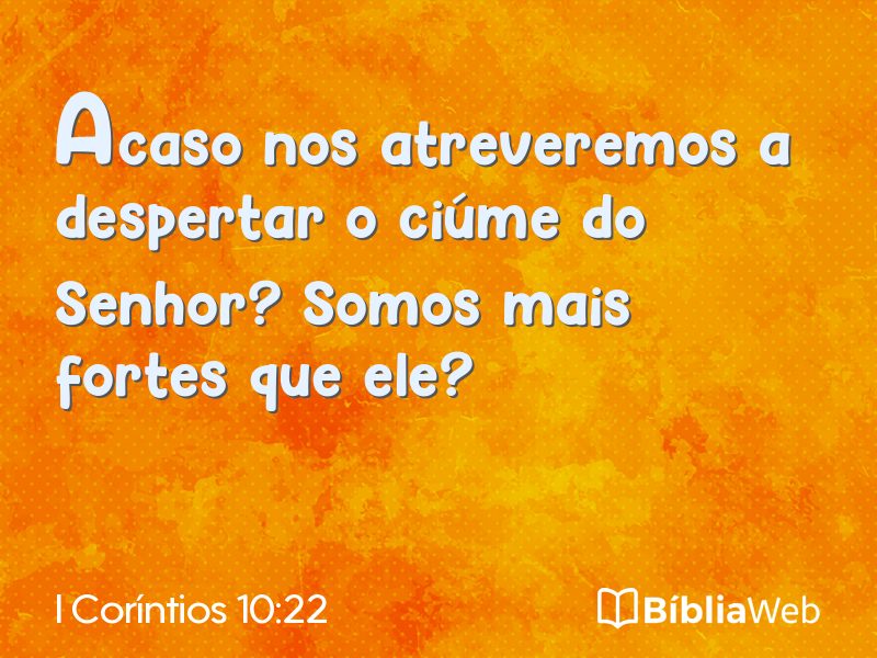 I Coríntios 10:22 em imagem para compartilhar