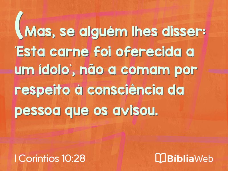 I Coríntios 10:28 em imagem para compartilhar