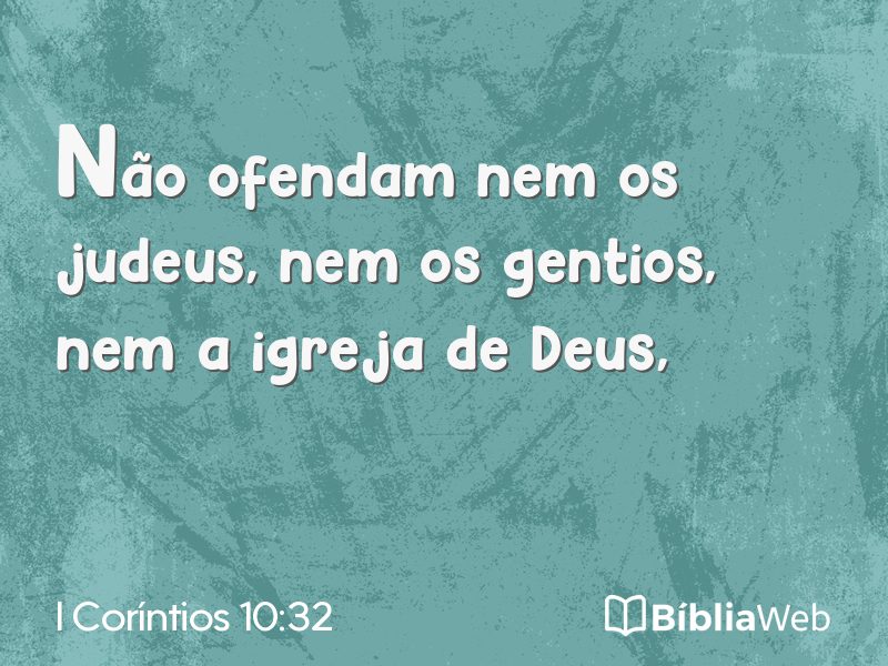 I Coríntios 10:32 em imagem para compartilhar