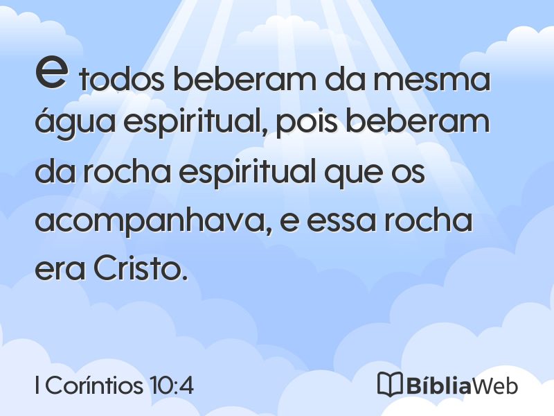 I Coríntios 10:4 em imagem para compartilhar