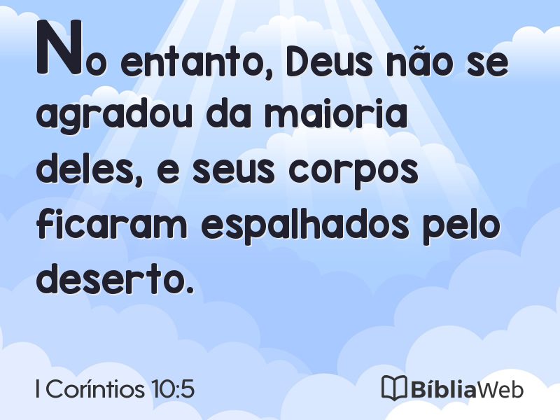 I Coríntios 10:5 em imagem para compartilhar