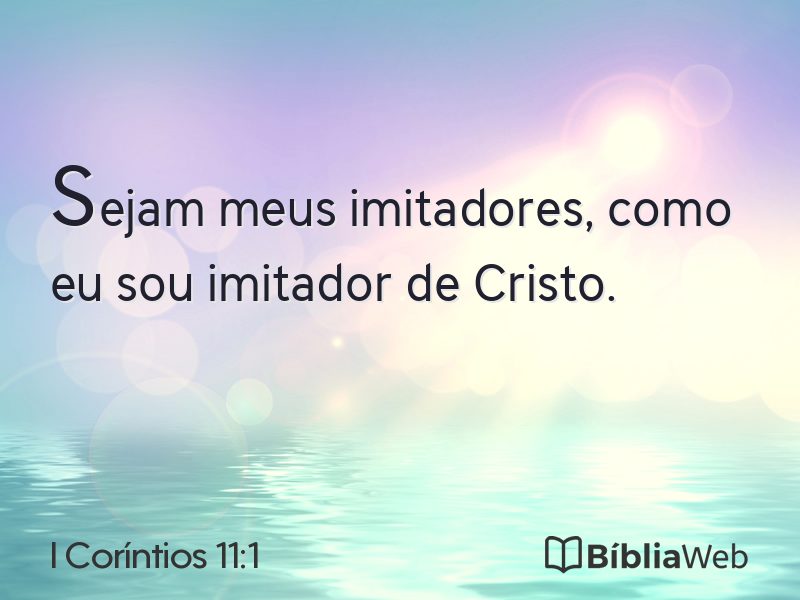 I Coríntios 11:1 em imagem para compartilhar