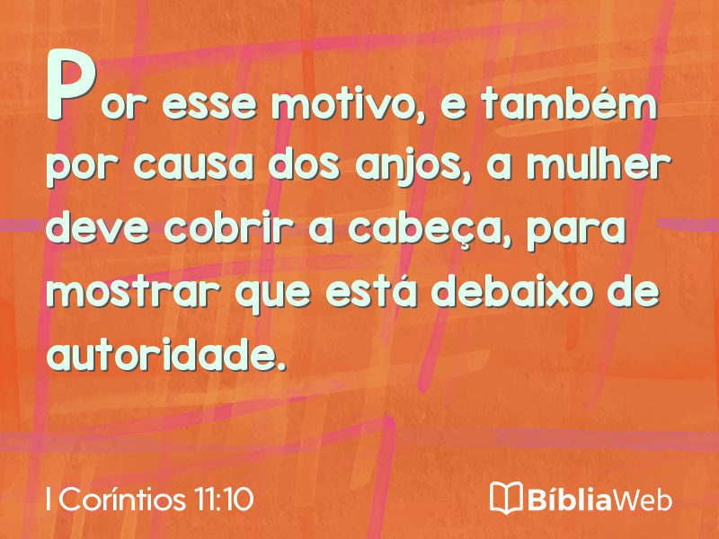 I Coríntios 11:10 em imagem para compartilhar