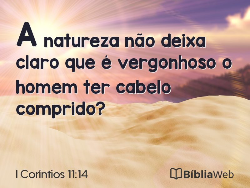 I Coríntios 11:14 em imagem para compartilhar