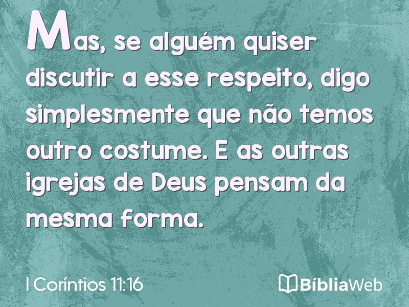 I Coríntios 11:16 em imagem para compartilhar