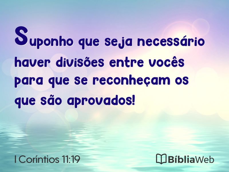 I Coríntios 11:19 em imagem para compartilhar