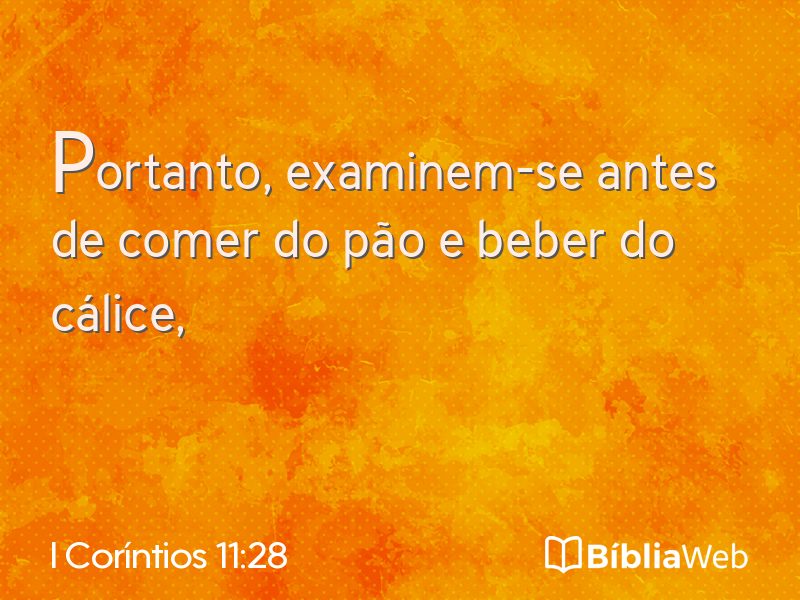 I Coríntios 11:28 em imagem para compartilhar