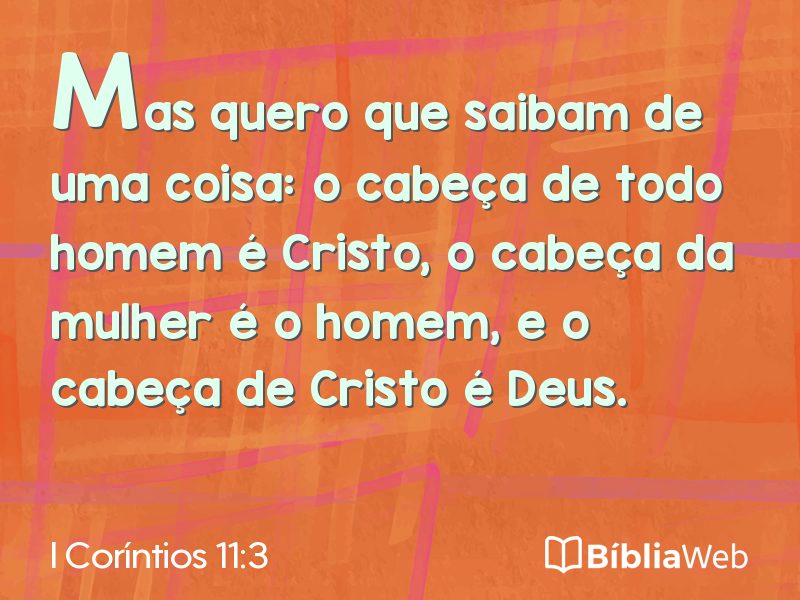 I Coríntios 11:3 em imagem para compartilhar