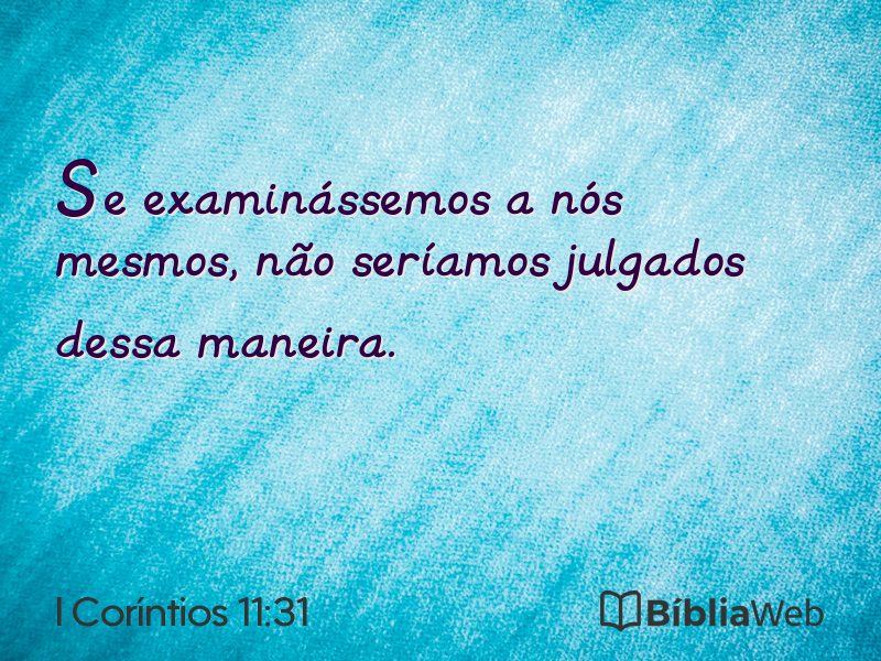 I Coríntios 11:31 em imagem para compartilhar