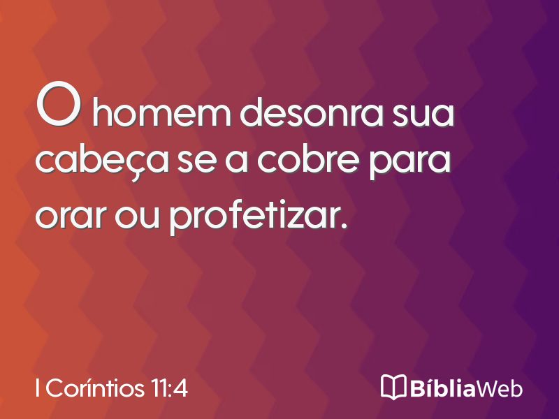 I Coríntios 11:4 em imagem para compartilhar