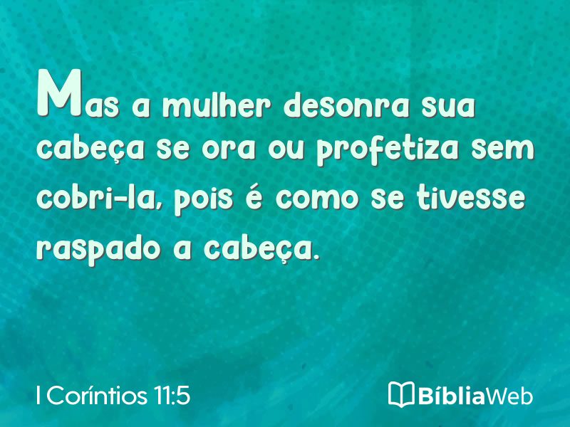 I Coríntios 11:5 em imagem para compartilhar