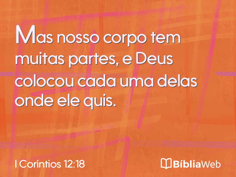 I Coríntios 12:18 em imagem para compartilhar