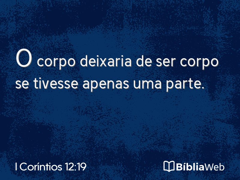 I Coríntios 12:19 em imagem para compartilhar