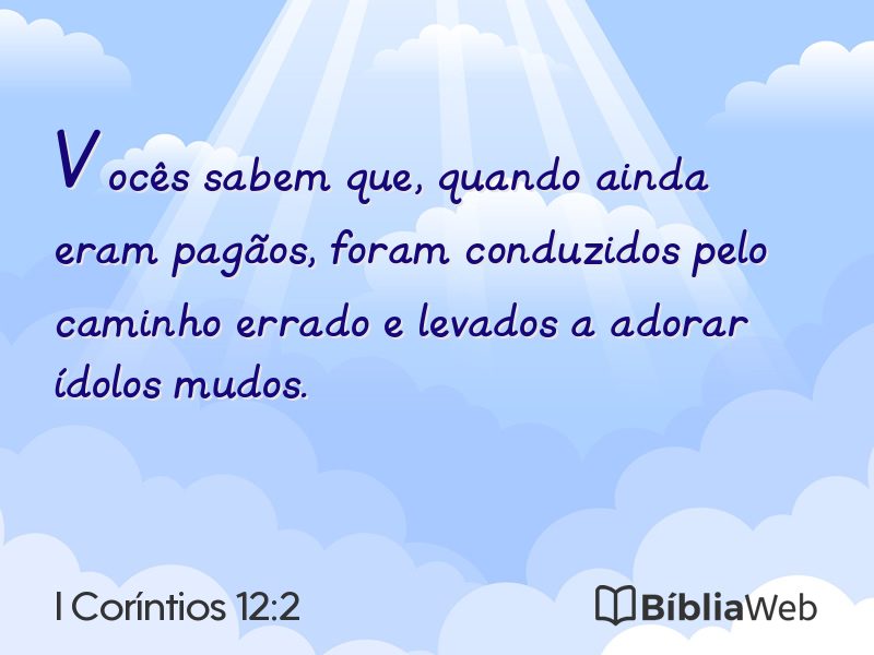 I Coríntios 12:2 em imagem para compartilhar