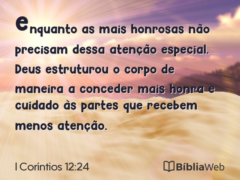 I Coríntios 12:24 em imagem para compartilhar