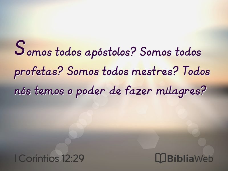 I Coríntios 12:29 em imagem para compartilhar