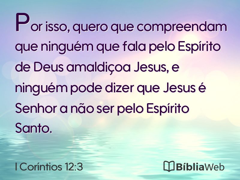 I Coríntios 12:3 em imagem para compartilhar