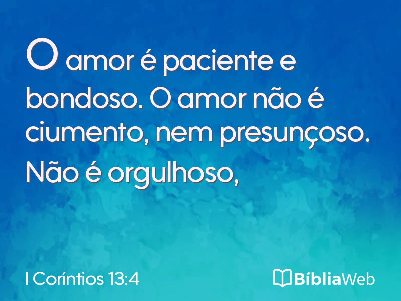 I Coríntios 13:4 em imagem para compartilhar