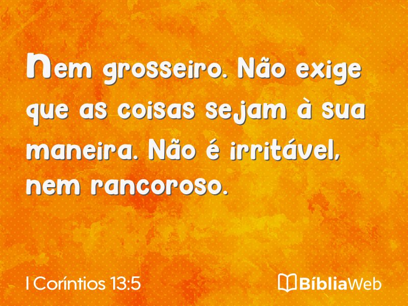 I Coríntios 13:5 em imagem para compartilhar